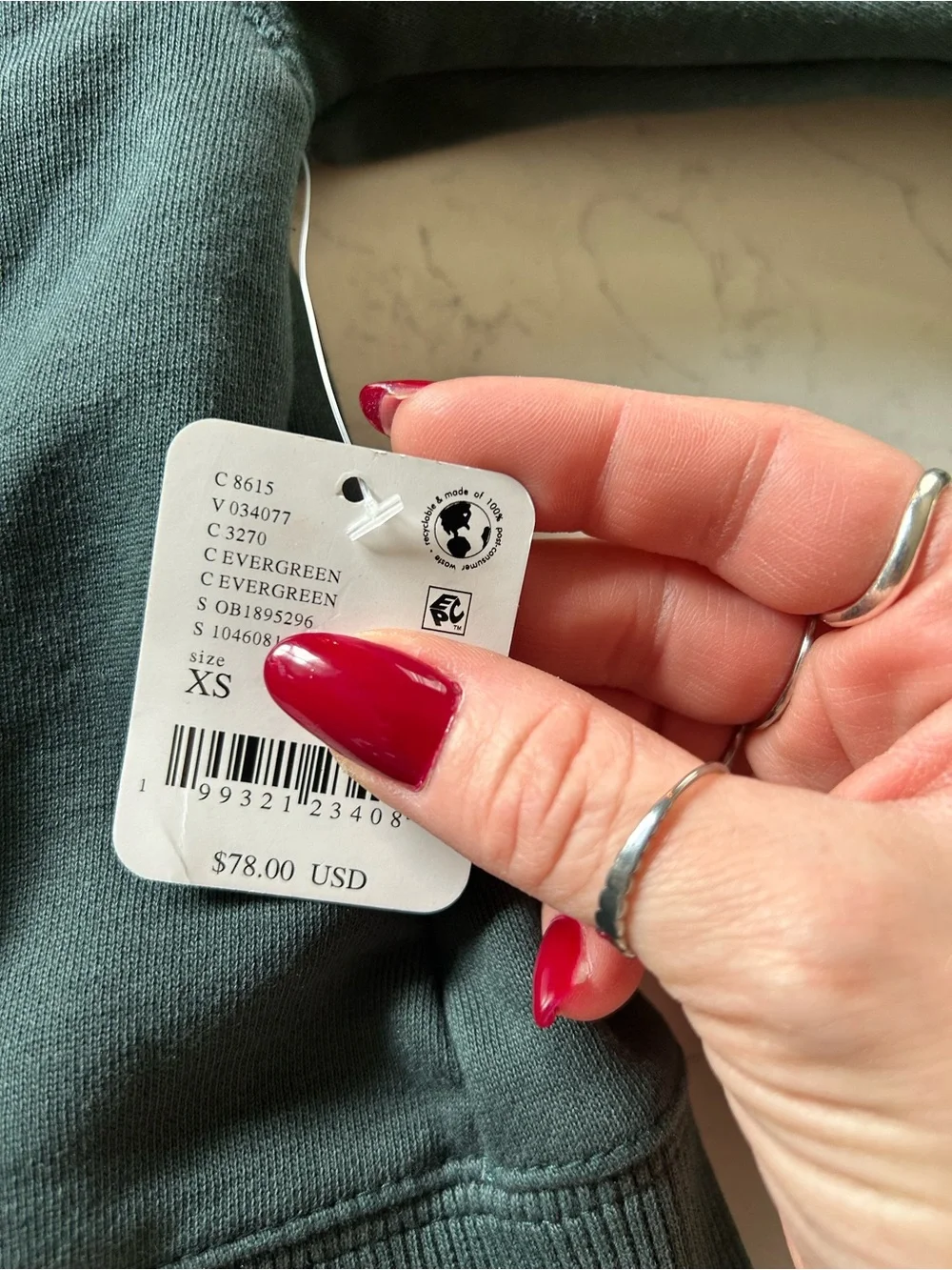 NWT Free People Movement Intercept Pullover in Evergreen